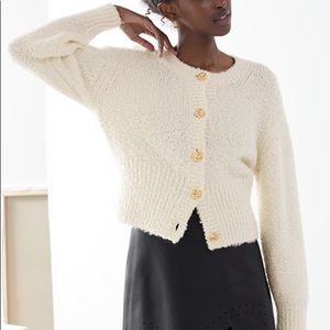 & Other Stories - Bouclé Knit Cropped Cardigan